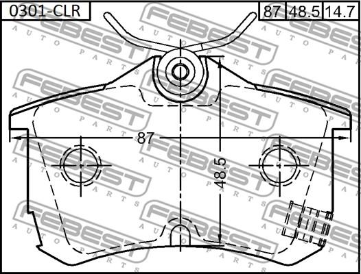 Febest 0301-CLR - Kit pastiglie freno, Freno a disco www.autoricambit.com