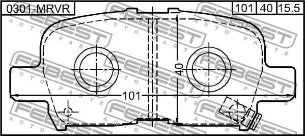 Febest 0301-MRVR - Kit pastiglie freno, Freno a disco www.autoricambit.com