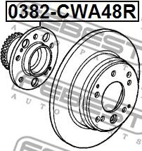 Febest 0382-CWA48R - Mozzo ruota www.autoricambit.com