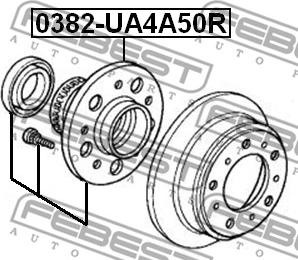 Febest 0382-UA4A50R - Mozzo ruota www.autoricambit.com