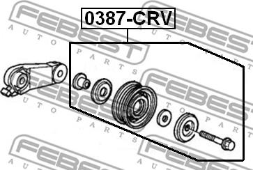 Febest 0387-CRV - Galoppino/Guidacinghia, Cinghia Poly-V www.autoricambit.com