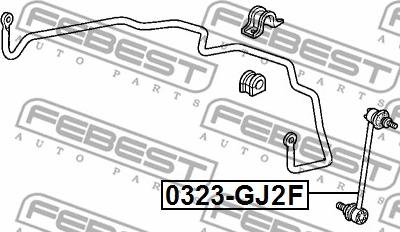 Febest 0323-GJ2F - Asta/Puntone, Stabilizzatore www.autoricambit.com