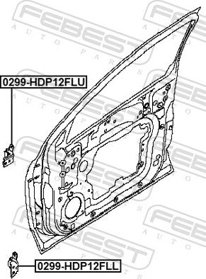 Febest 0299-HDP12FLL - Cerniera portiera www.autoricambit.com