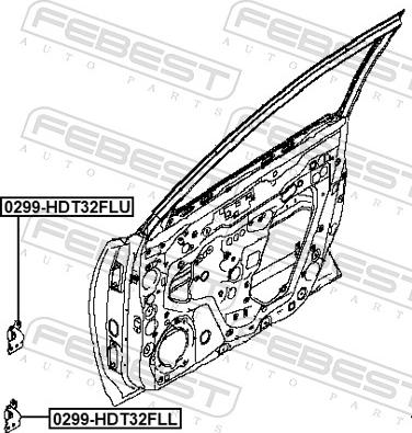 Febest 0299-HDT32FLU - Cerniera portiera www.autoricambit.com