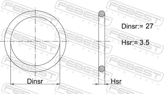 Febest 02400-008 - Guarnizione, Cambio automatico www.autoricambit.com