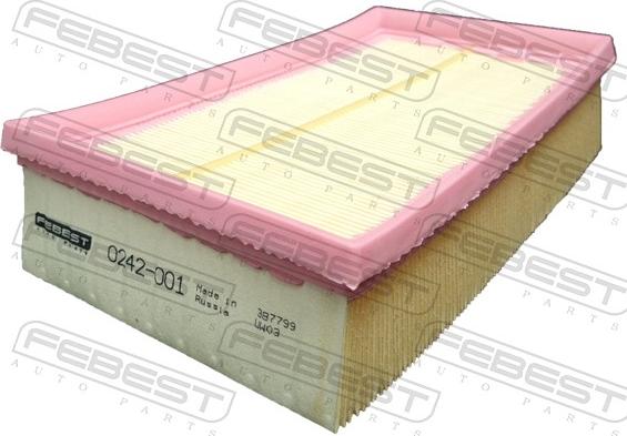 Febest 0242-001 - Filtro aria www.autoricambit.com