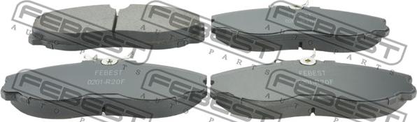 Febest 0201-R20F - Kit pastiglie freno, Freno a disco www.autoricambit.com