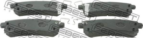 Febest 0201-Y62R - Kit pastiglie freno, Freno a disco www.autoricambit.com