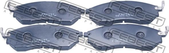 Febest 0201-Z51F - Kit pastiglie freno, Freno a disco www.autoricambit.com