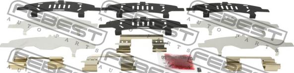 Febest 0203-T31F - Kit accessori, Pastiglia freno www.autoricambit.com