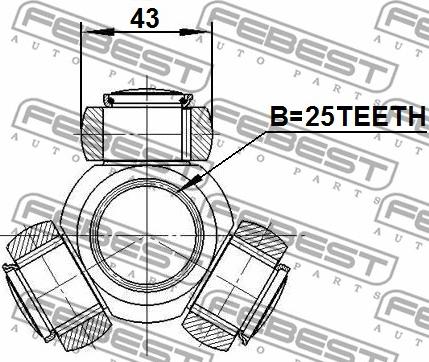 Febest 0216-V10M - Tripode, Semiasse www.autoricambit.com