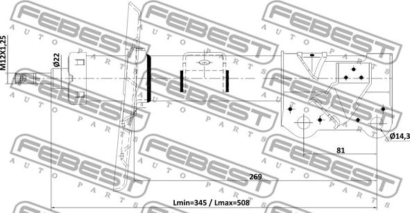 Febest 02110-014FR - Ammortizzatore www.autoricambit.com