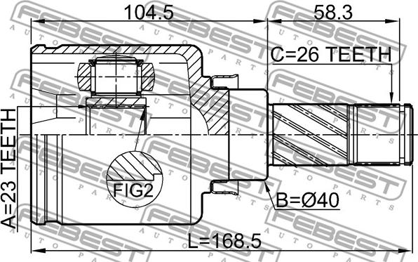 Febest 0211-C11LH - Kit giunti, Semiasse www.autoricambit.com