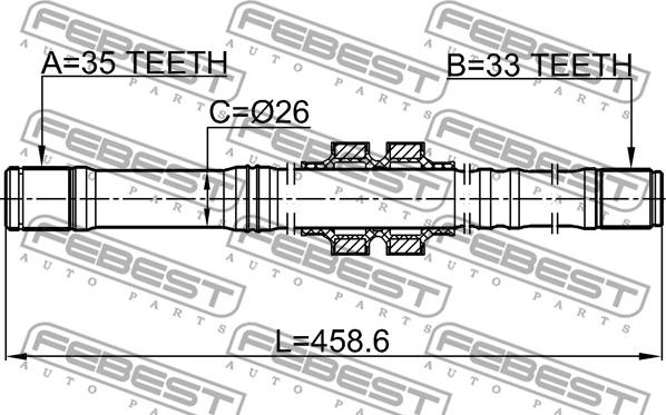 Febest 0212-J10LH - Albero motore/Semiasse www.autoricambit.com