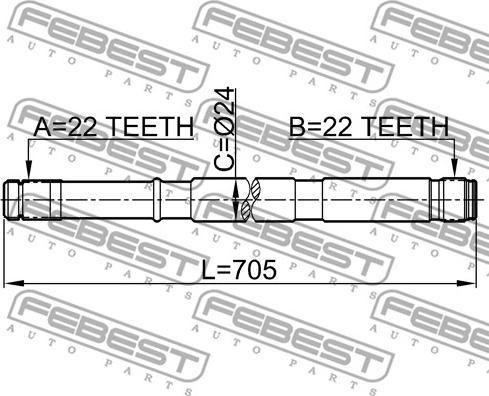 Febest 0212-N16RH - Albero motore/Semiasse www.autoricambit.com