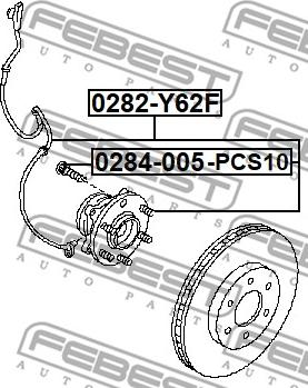 Febest 0284-005-PCS10 - Bullone ruota www.autoricambit.com