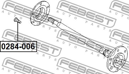 Febest 0284-006 - Bullone ruota www.autoricambit.com