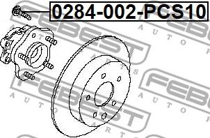 Febest 0284-002-PCS10 - Bullone ruota www.autoricambit.com