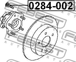 Febest 0284-002 - Bullone ruota www.autoricambit.com