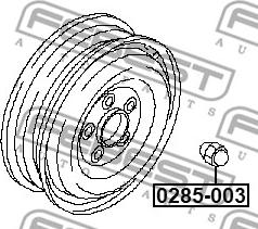 Febest 0285-003 - Dado ruota www.autoricambit.com