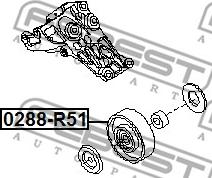 Febest 0288-R51 - Galoppino/Guidacinghia, Cinghia Poly-V www.autoricambit.com