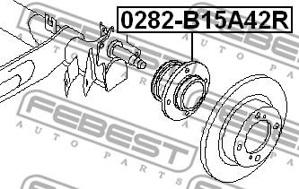 Febest 0282-B15A42R - Mozzo ruota www.autoricambit.com