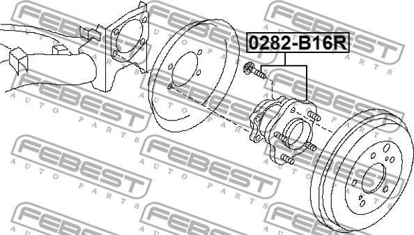 Febest 0282-B16R - Mozzo ruota www.autoricambit.com