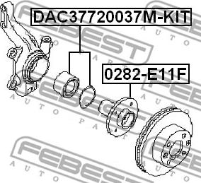 Febest DAC37720037M-KIT - Kit cuscinetto ruota www.autoricambit.com