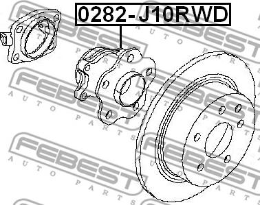 Febest 0282-J10RWD - Mozzo ruota www.autoricambit.com