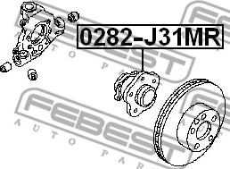 Febest 0282-J31MR - Mozzo ruota www.autoricambit.com