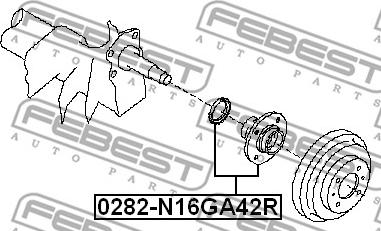 Febest 0282-N16GA42R - Mozzo ruota www.autoricambit.com