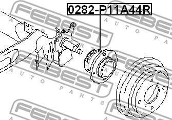 Febest 0282-P11A44R - Mozzo ruota www.autoricambit.com