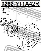 Febest 0282-Y11A42R - Mozzo ruota www.autoricambit.com