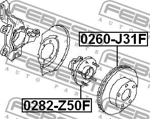 Febest 0282-Z50F - Mozzo ruota www.autoricambit.com