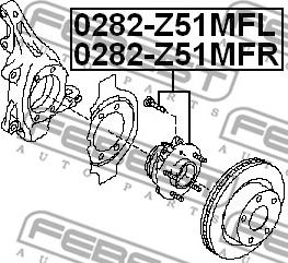 Febest 0282-Z51MFR - Mozzo ruota www.autoricambit.com