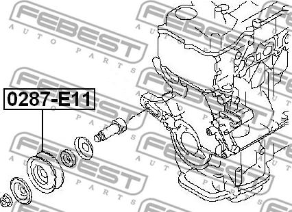 Febest 0287-E11 - Galoppino/Guidacinghia, Cinghia Poly-V www.autoricambit.com