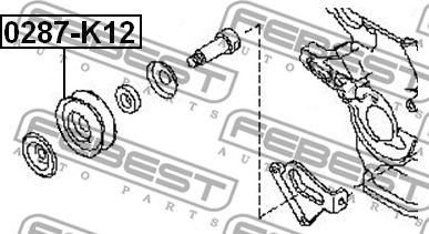 Febest 0287-K12 - Galoppino/Guidacinghia, Cinghia Poly-V www.autoricambit.com