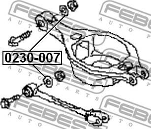 Febest 0230-007 - Mezzaluna, Corpo assiale www.autoricambit.com