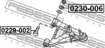 Febest 0229-002 - Bullone correzione campanatura www.autoricambit.com