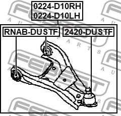 Febest 0224-D10RH - Sospensione a ruote indipendenti www.autoricambit.com