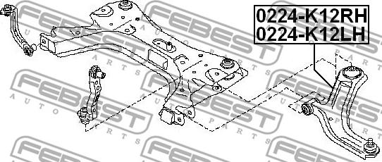 Febest 0224-K12RH - Sospensione a ruote indipendenti www.autoricambit.com