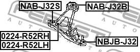 Febest 0224-R52RH - Sospensione a ruote indipendenti www.autoricambit.com