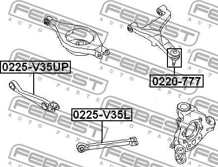 Febest 0225-V35L - Sospensione a ruote indipendenti www.autoricambit.com