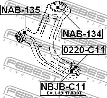 Febest 0220-C11 - Giunto di supporto / guida www.autoricambit.com