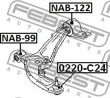 Febest 0220-C24 - Giunto di supporto / guida www.autoricambit.com