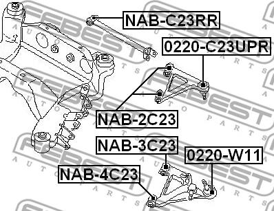 Febest 0220-C23UPR - Giunto di supporto / guida www.autoricambit.com