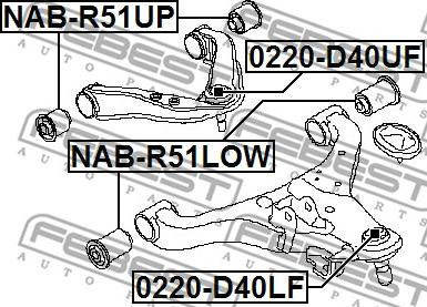 Febest 0220-D40UF - Giunto di supporto / guida www.autoricambit.com