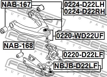 Febest 0224-D22RH - Sospensione a ruote indipendenti www.autoricambit.com