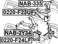 Febest 0220-F24LF - Giunto di supporto / guida www.autoricambit.com