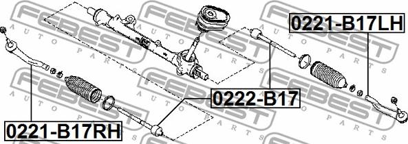 Febest 0222-B17 - Giunto assiale, Asta trasversale www.autoricambit.com